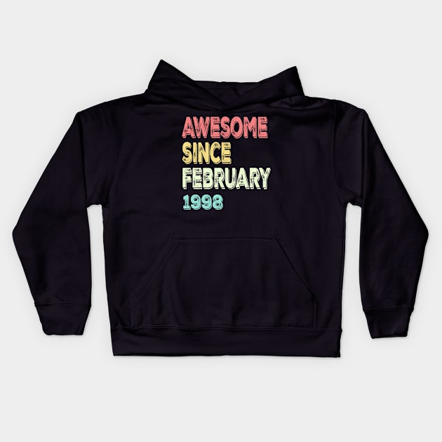 awesome since february 1998 Kids Hoodie by susanlguinn